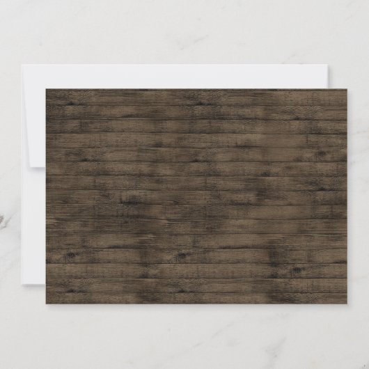 Horse and Flowers Rustic Wood Foto van Birthday Kaart (Achterkant)