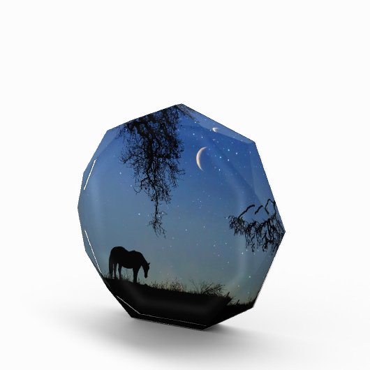 Horse and Moon Fine Art Fotoblokken (Rechts)