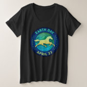Horse and Pony Lovers Earth Day Gift Grote Maat T-shirt (Design voorkant)
