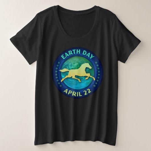 Horse and Pony Lovers Earth Day Gift Grote Maat T-shirt (Design voorkant)