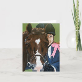 Horse and Rider Folded Card Aankondiging