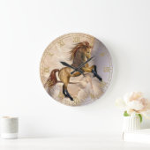 Horse and Sheepskin Wall Clock Grote Klok (Huis)