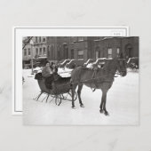 Horse and Sleigh, 1935 Briefkaart (Voorkant / Achterkant)
