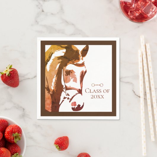 Horse and Snaffle Bit in Bruin Afstuderen Klasse v Servet (Insitu)