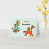 Horse and squirrel kaart (Gele Bloem)