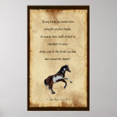 "Horse Angels" Parchment-style Poetry Poster (Voorkant)