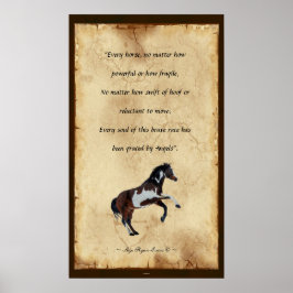 "Horse Angels" Parchment-style Poetry Poster