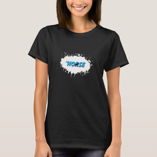 Horse Animal Fun Splash T-shirt (Voorkant)