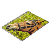 Horse Animal Portrait Persoonlijke naam Notitieboek (Linkerzijde)