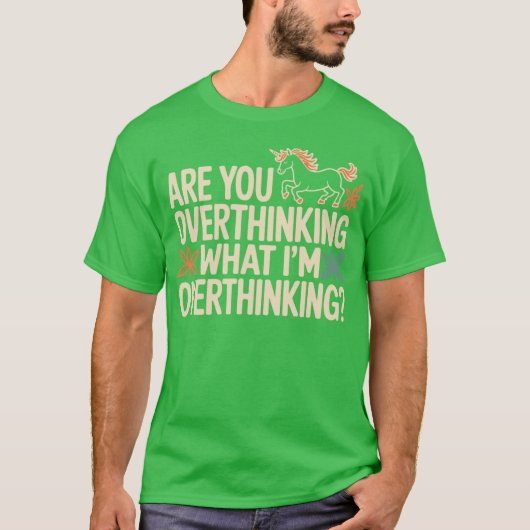 Horse Are You Overthinking What Im Overthinking gi T-shirt (Voorkant)