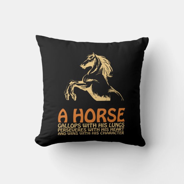 Horse Art A Horse Gallops Kussen (Voorkant)