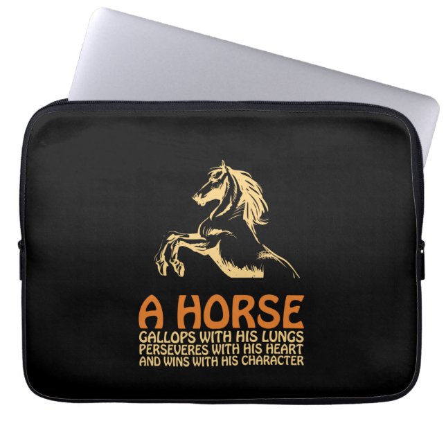 Horse Art A Horse Gallops Laptop Sleeve (Voorkant)