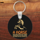 Horse Art A Horse Gallops Sleutelhanger (Voorkant)