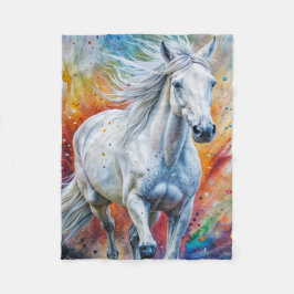 Horse Art Fleece Deken