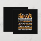 Horse Art Ja I Ride Horses Feestdagenkaart (Voorkant / Achterkant)