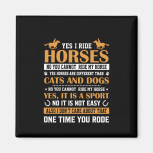 Horse Art Ja I Ride Horses Magneet