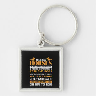 Horse Art Ja I Ride Horses Sleutelhanger