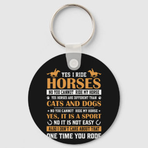 Horse Art Ja I Ride Horses Sleutelhanger