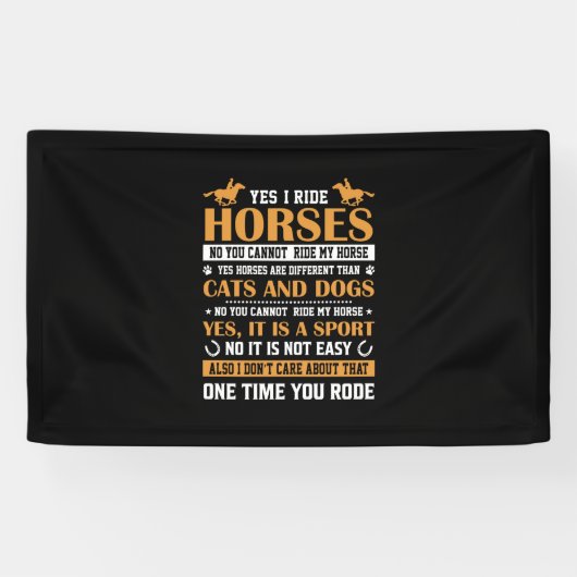 Horse Art Ja I Ride Horses Spandoek (Horizontaal)