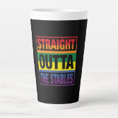 Horse Art Straight Outta The Stables Latte Mok (Voorkant)