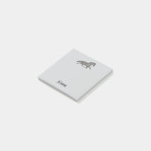 Horse Art  Style Post It Note Pad en naam (Schuin)