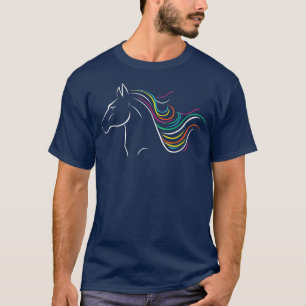 Horse Art T Shirt Equestrian Horse Riding Lover