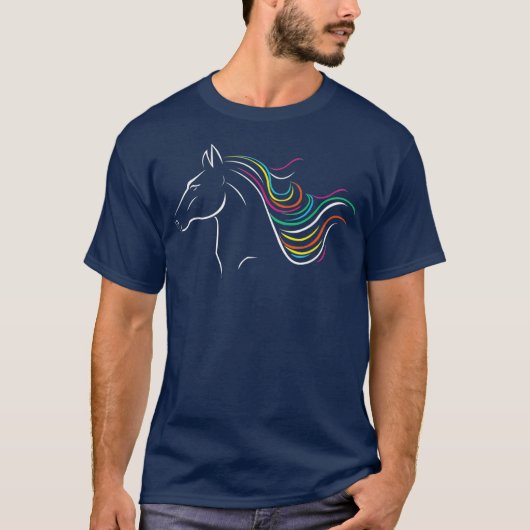 Horse Art T Shirt Equestrian Horse Riding Lover (Voorkant)