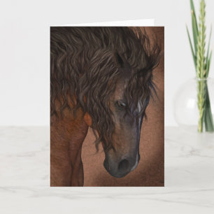Horse Art Wenskaart, Blank Equine Kaart