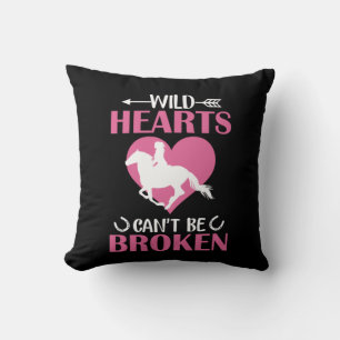 Horse Art Wilde Hearts kan niet worden gebroken Kussen
