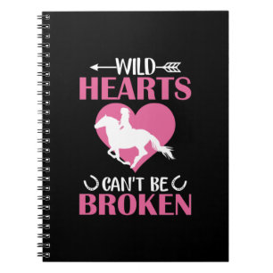 Horse Art Wilde Hearts kan niet worden gebroken Notitieboek