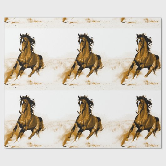 Horse Artwork Cadeaupapier (Vlak)