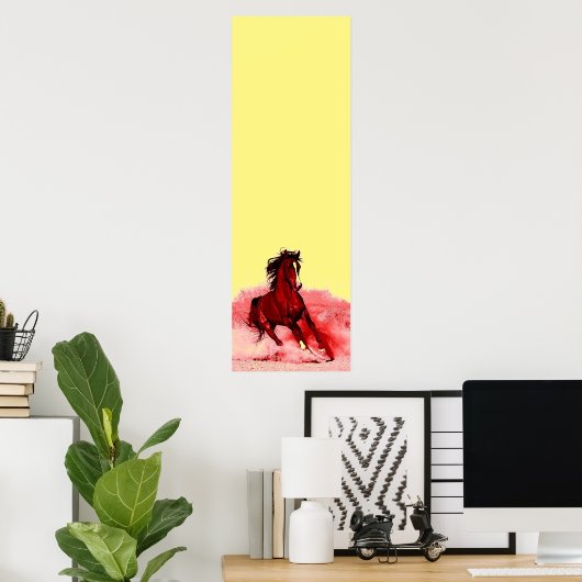 Horse Artwork Poster (Thuiskantoor)