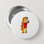 Horse as Runner Ronde Button 7,6 Cm (Voorkant /achterkant)