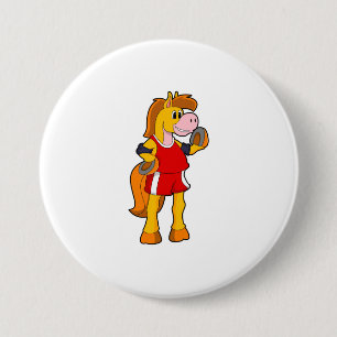 Horse as Runner Ronde Button 7,6 Cm