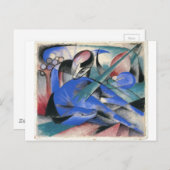 Horse Aslapen van Franz Marc Briefkaart (Voorkant / Achterkant)