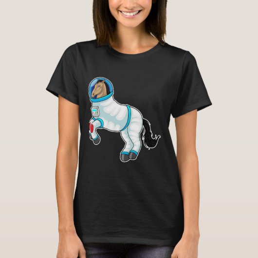 Horse Astronaut Space T-shirt (Voorkant)