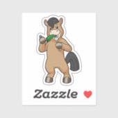Horse at Eating Vegan Sticker (Vel)