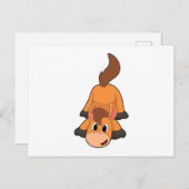 Horse at Playing Briefkaart (Voorkant / Achterkant)