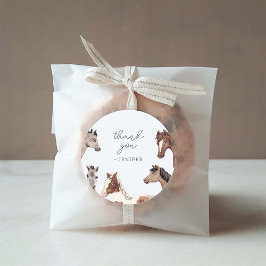 Horse Baby shower Bedankt Behandel labels