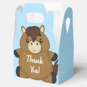 Horse Baby shower Blue Boy Bedankdoosjes (Geopend)