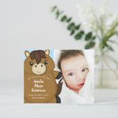 Horse Baby shower Blue Boy Briefkaart (Staand voorkant)