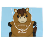 Horse Baby shower Blue Boy Groot Cadeauzakje (Achterkant)