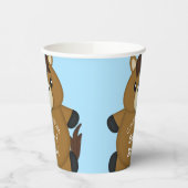 Horse Baby shower Blue Boy Papieren Bekers (Links)