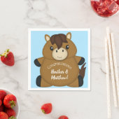 Horse Baby shower Blue Boy Servet (Insitu)