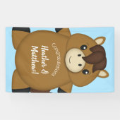 Horse Baby shower Blue Boy Spandoek (Horizontaal)