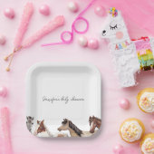 Horse Baby shower Custom Papieren Bordje (Feest)