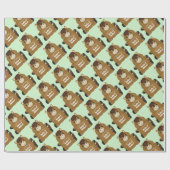 Horse Baby shower Green Cadeaupapier (Vlak)