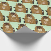 Horse Baby shower Green Cadeaupapier (Hoek)
