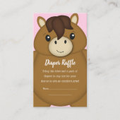 Horse Baby shower Luier Raffle Informatiekaartje (Voorkant)