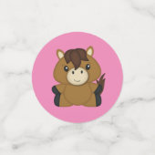 Horse Baby shower Pink Girl Confetti (Kleine voorkant)